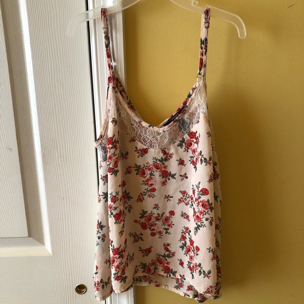 Flowery Spaghetti strap blouse